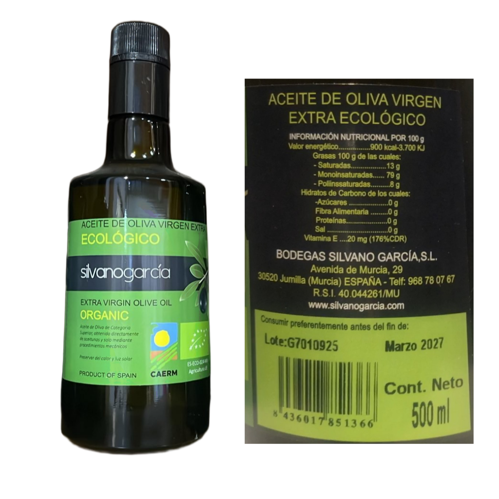 Extra Virgin Organic Oliiviõli 500mL
