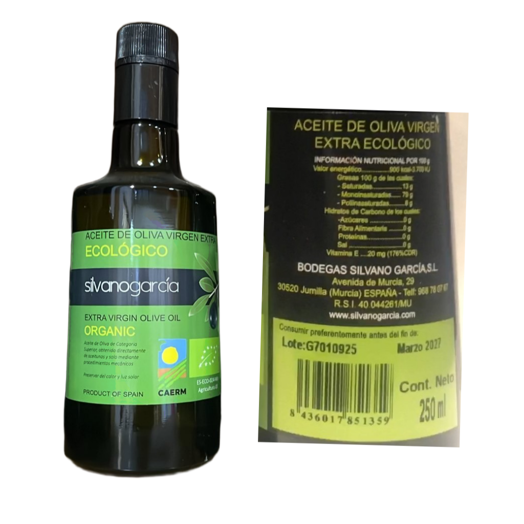 Extra Virgin Organic Oliiviõli 250mL